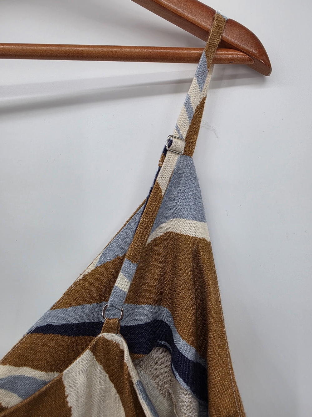 Cala de la Cruz Linen Tent Neutal Midi Dress Womens Xl Nwt - Picture 3 of 8